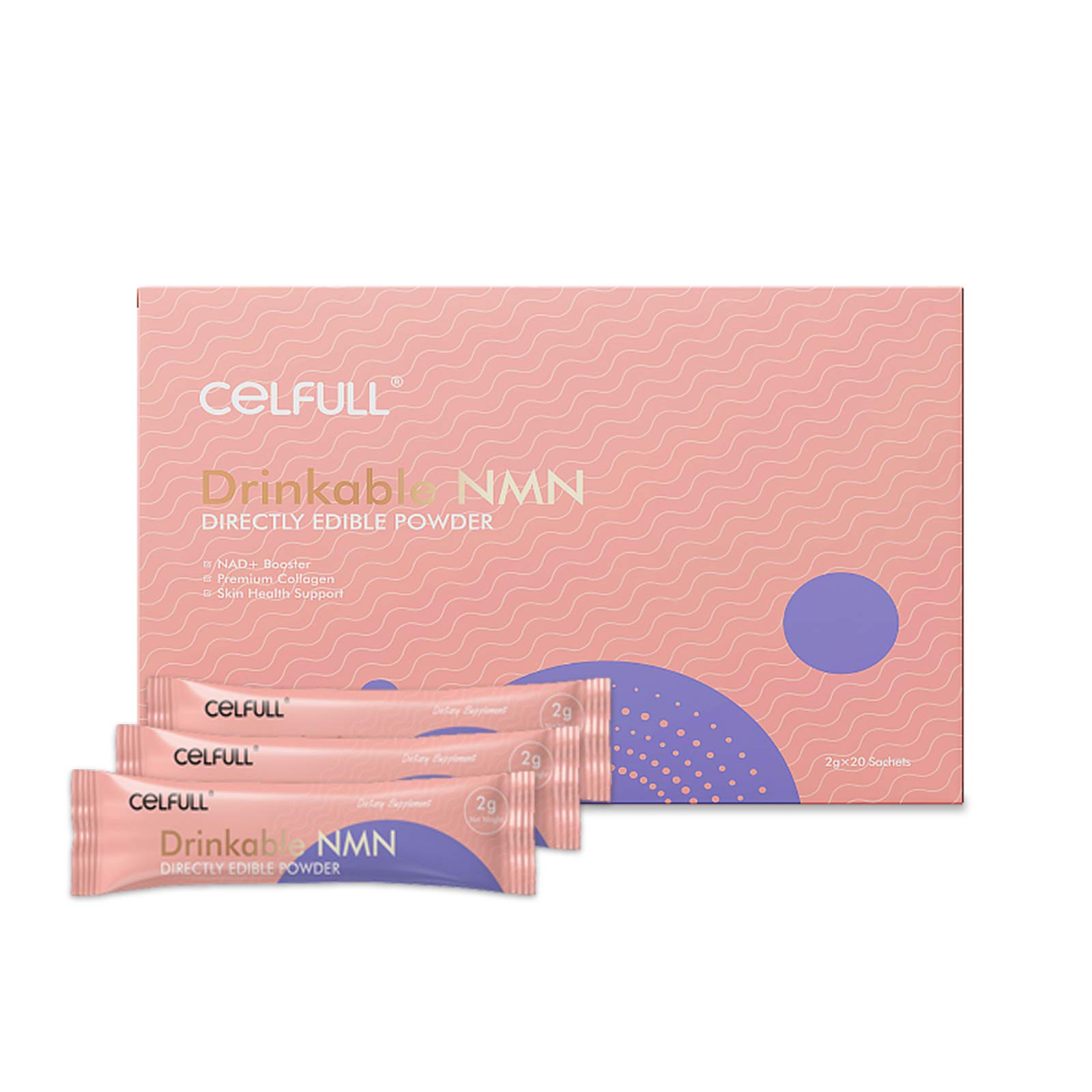 CELFULL Marine Collagen Peptides Powder with β-NMN (Nicotinamide Mononucleotide) & Elastin Peptide(2