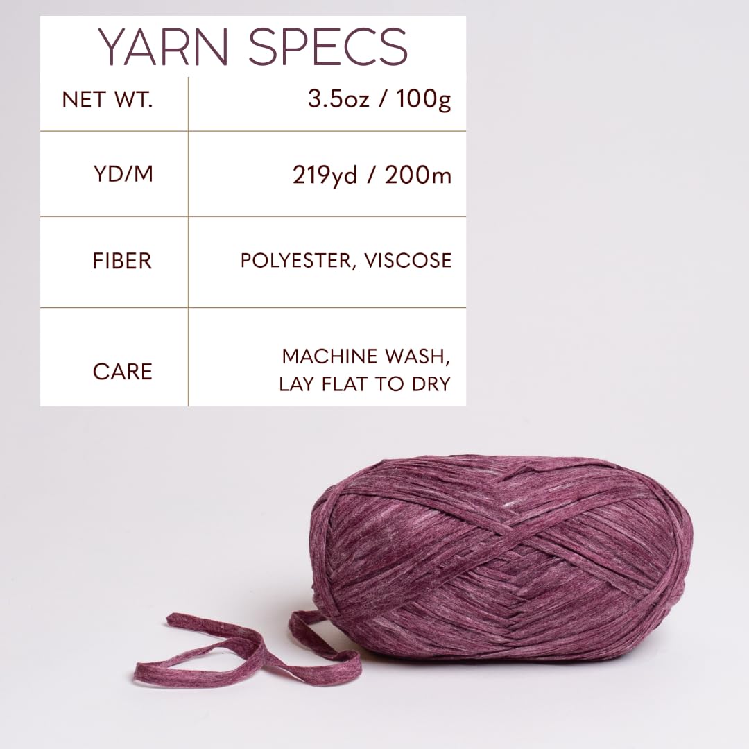Lion Brand Rewind Garn – Bastelbandgarn zum Stricken und Häkeln, Olive You, 3er-Pack