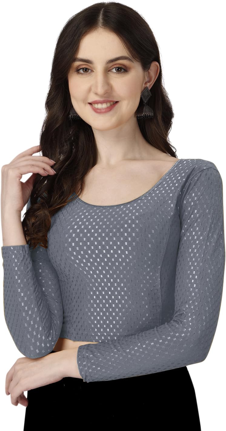 Womens Stretchable Full Sleeves Blouses-image-13