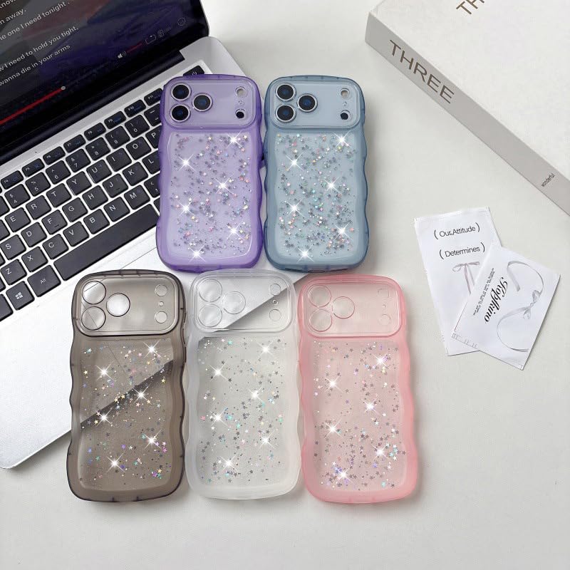 Coque iPhone 17 Pro Max transparente et antichoc en TPU souple bleu Losin