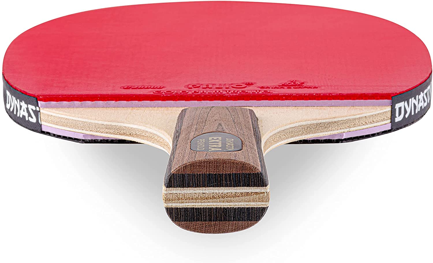 Dynasty Extra Raquette de Tennis de Table Penhold avec étui – Caoutchouc Palio approuvé ITTF – Style Chinois