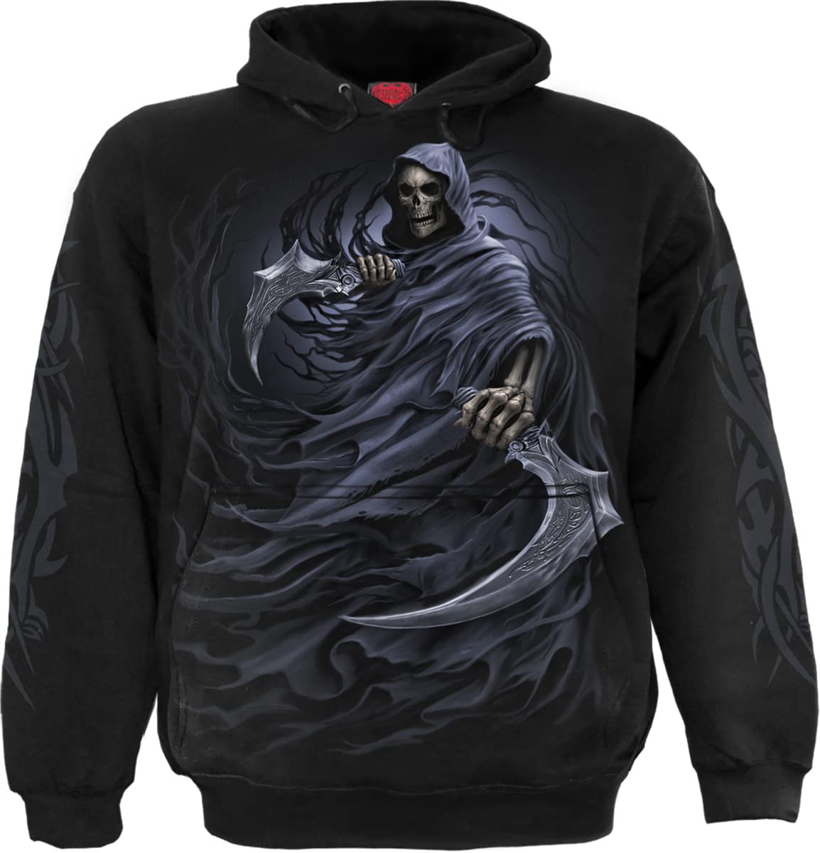 Spiral Hoody Black Felpa con Cappuccio Uomo