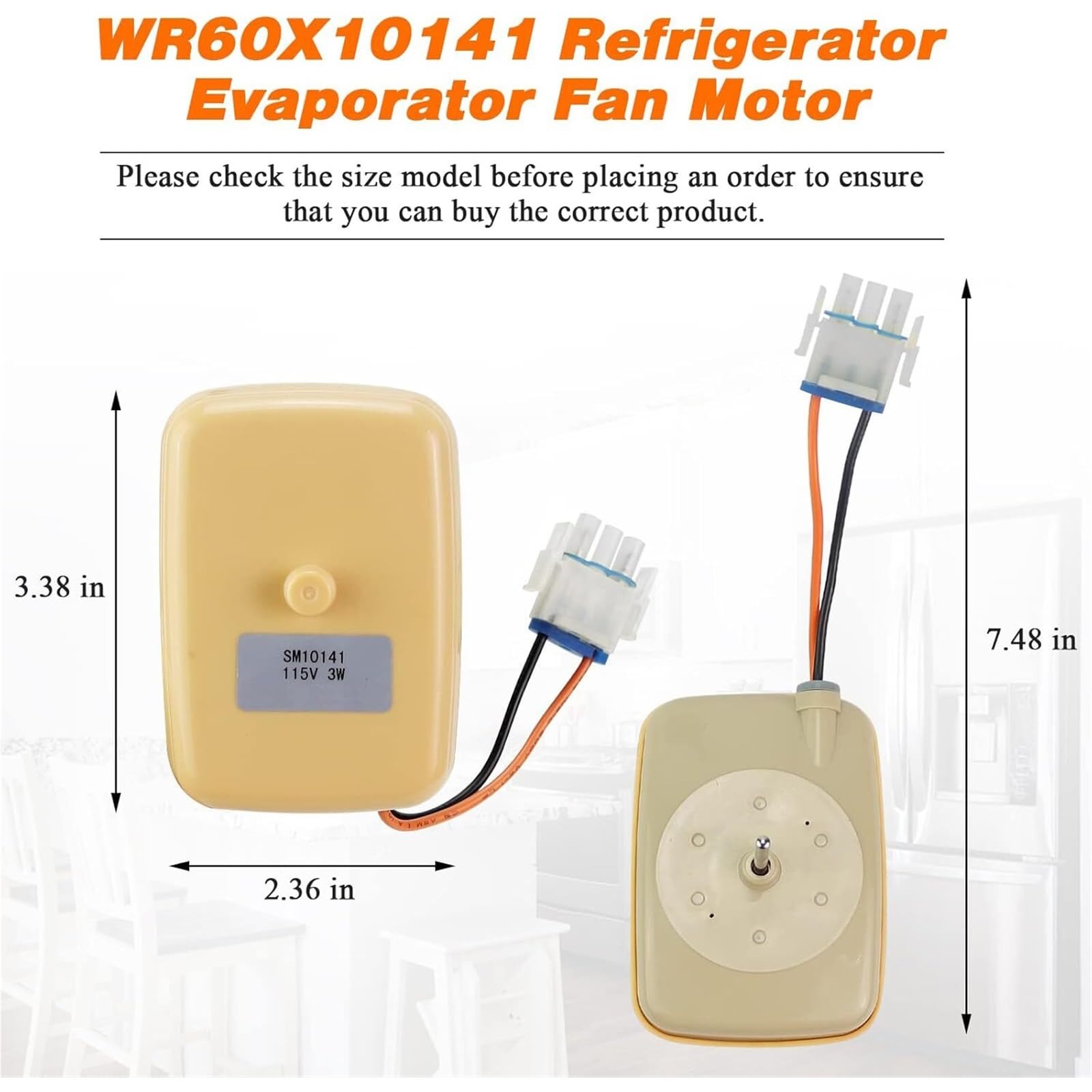 Repuesto De Motor De Ventilador De Evaporador Compatible Con GE GTS15GBRFLWW WR60X10141 For Refrigerador WR60X31522 WR60X23584 AP5955766 WR60X10346