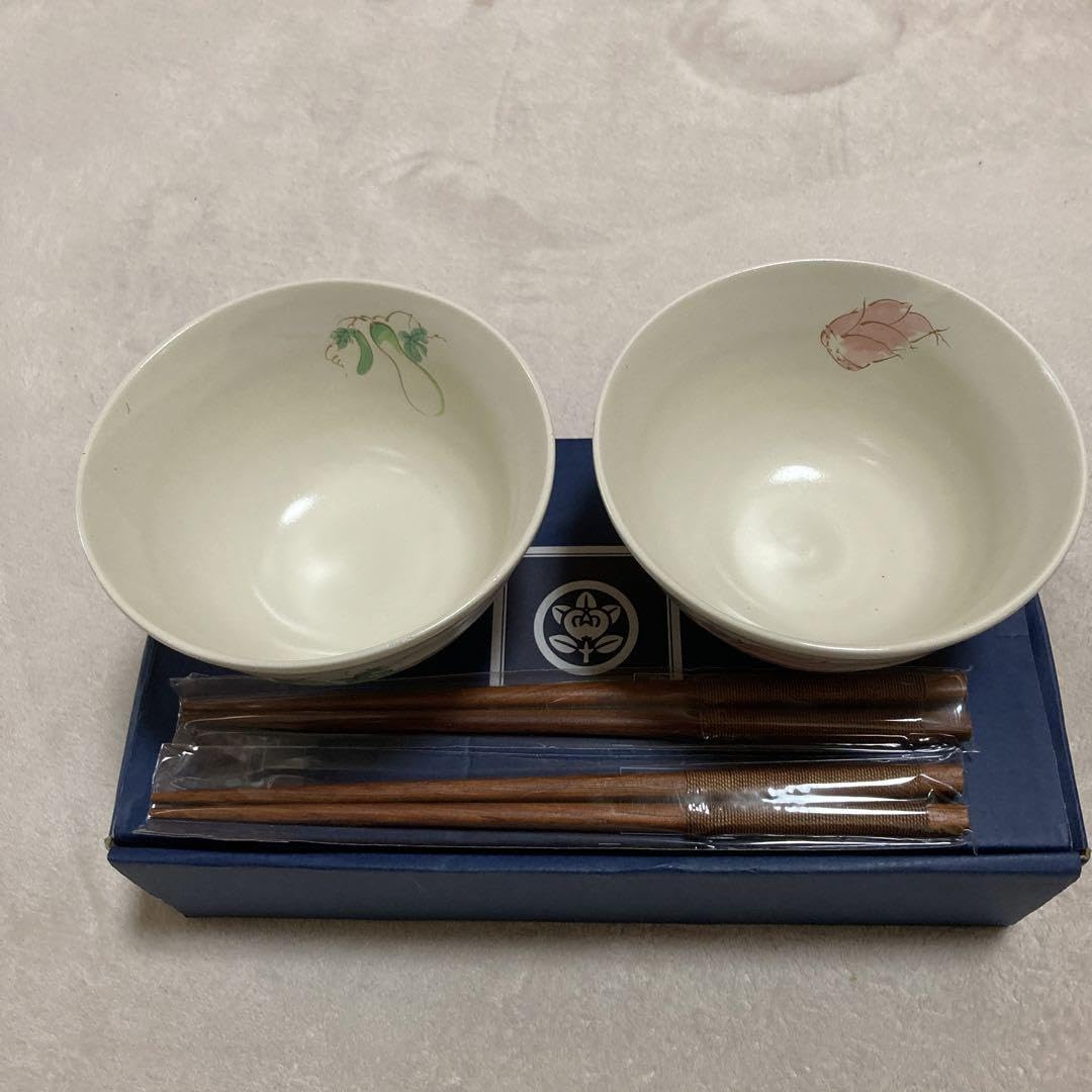 Amazon.co.jp: たち吉 京野菜 夫婦茶碗 箸付き : ホーム＆キッチン