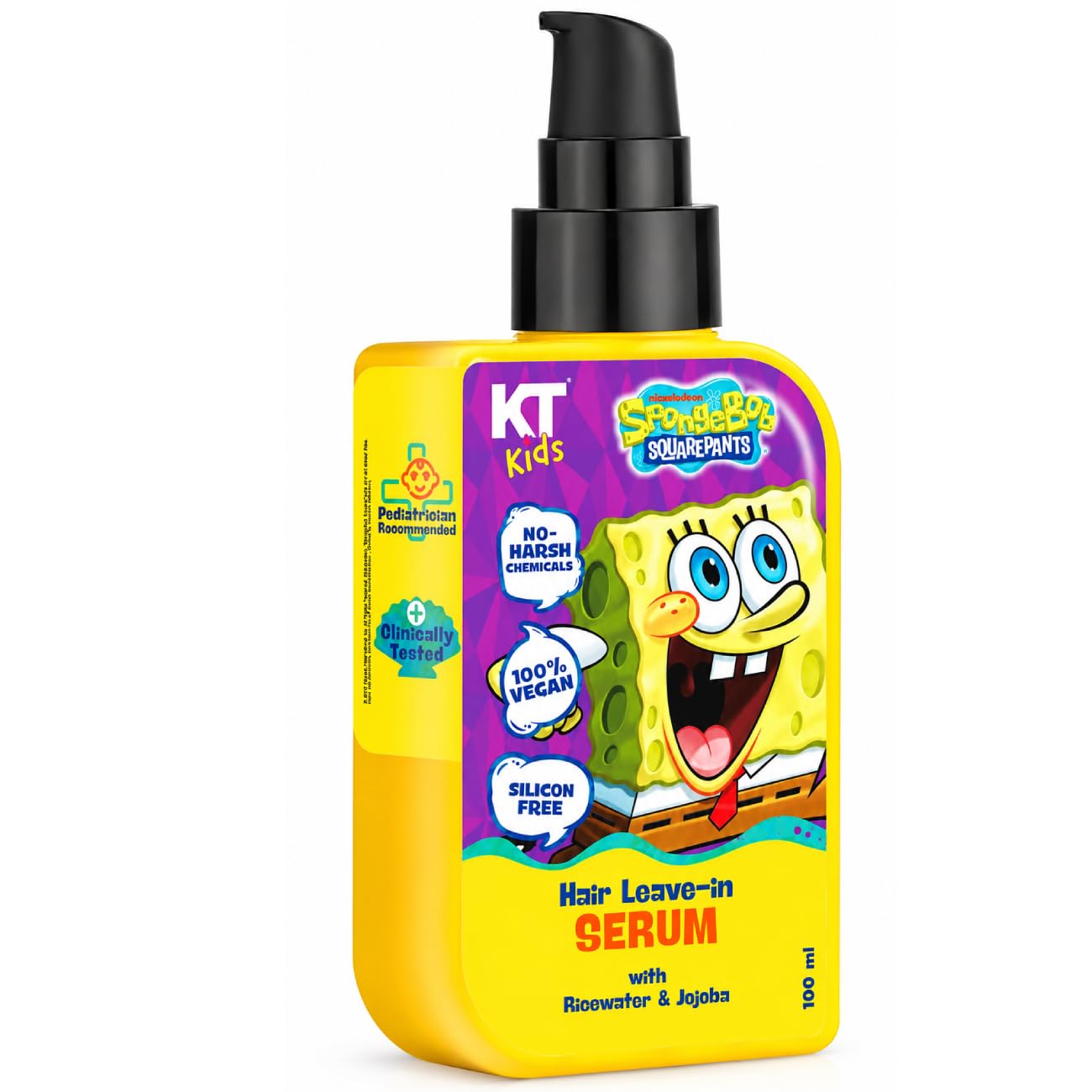 KT Kids Hair Serum for 3-12 Years | Pediatrician Approved | Rice Water & Jojoba Oil | Non-Sticky, Removes Frizz, Smooths H...