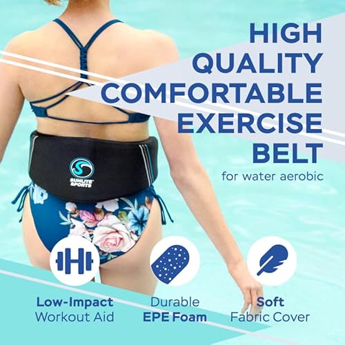 image for Sunlite Sports AquaFitness Deluxe Flotation Swimming Belt - Water Aero