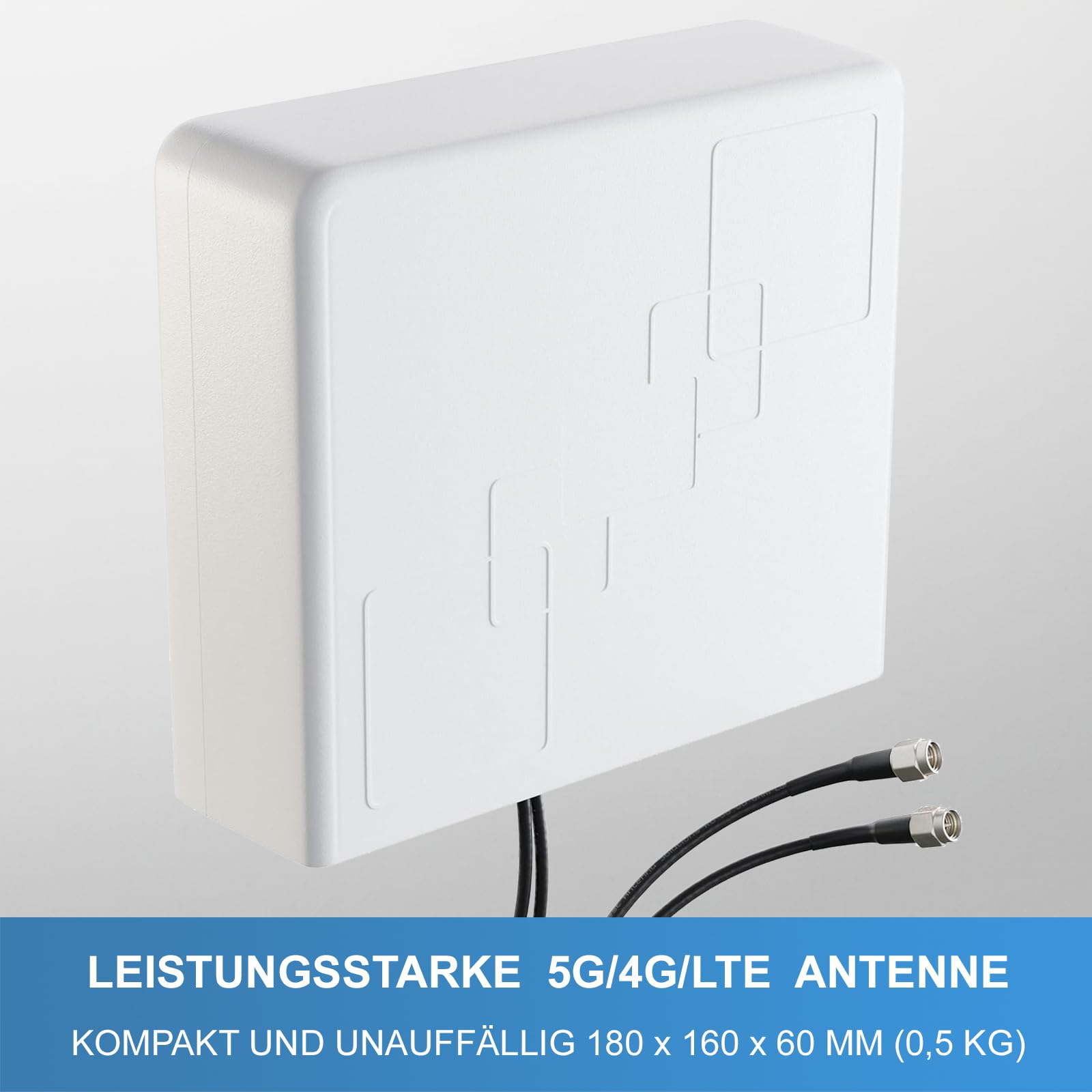 5G LTE Antenne Außenantenne Multiband Duo Antenne 5G / 4G / 3G MiMo 2X 9 dBi max. Verstärkung Wetterfest Outdoor für LTE Router mit SMA Anschluss für alle Netze 690-3800 MHz von netshop 25