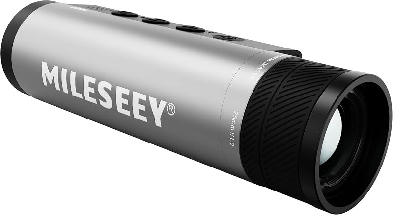 MiLESEEY Monocular Térmico T-Recon Scout, 640x512 (50 Hz) TNV60 Monocular Térmico de Aleación de Mg-Al para Aeronaves, Imágenes Térmicas de Mano, Cámara de Visión Nocturna, Pantalla OLED con Zoom Digital 8X