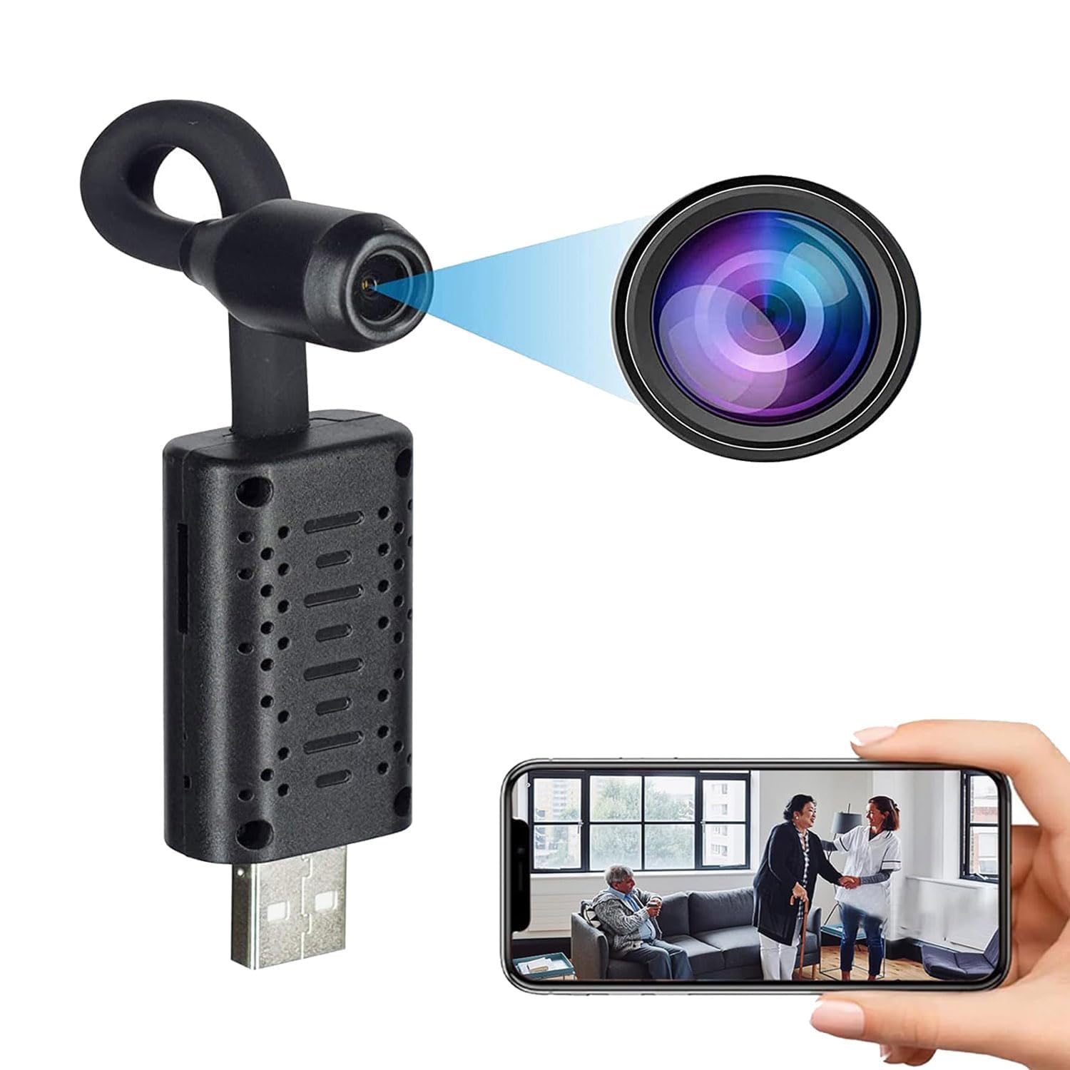 CAMERA DEKHO Indoor Cameras 1080p HD USB Interface Mini Camera with Video and Audio Recording, Supports 64GB Micro SD Card Recording (Not Included)(Flexible Camera)_62_060-image-13