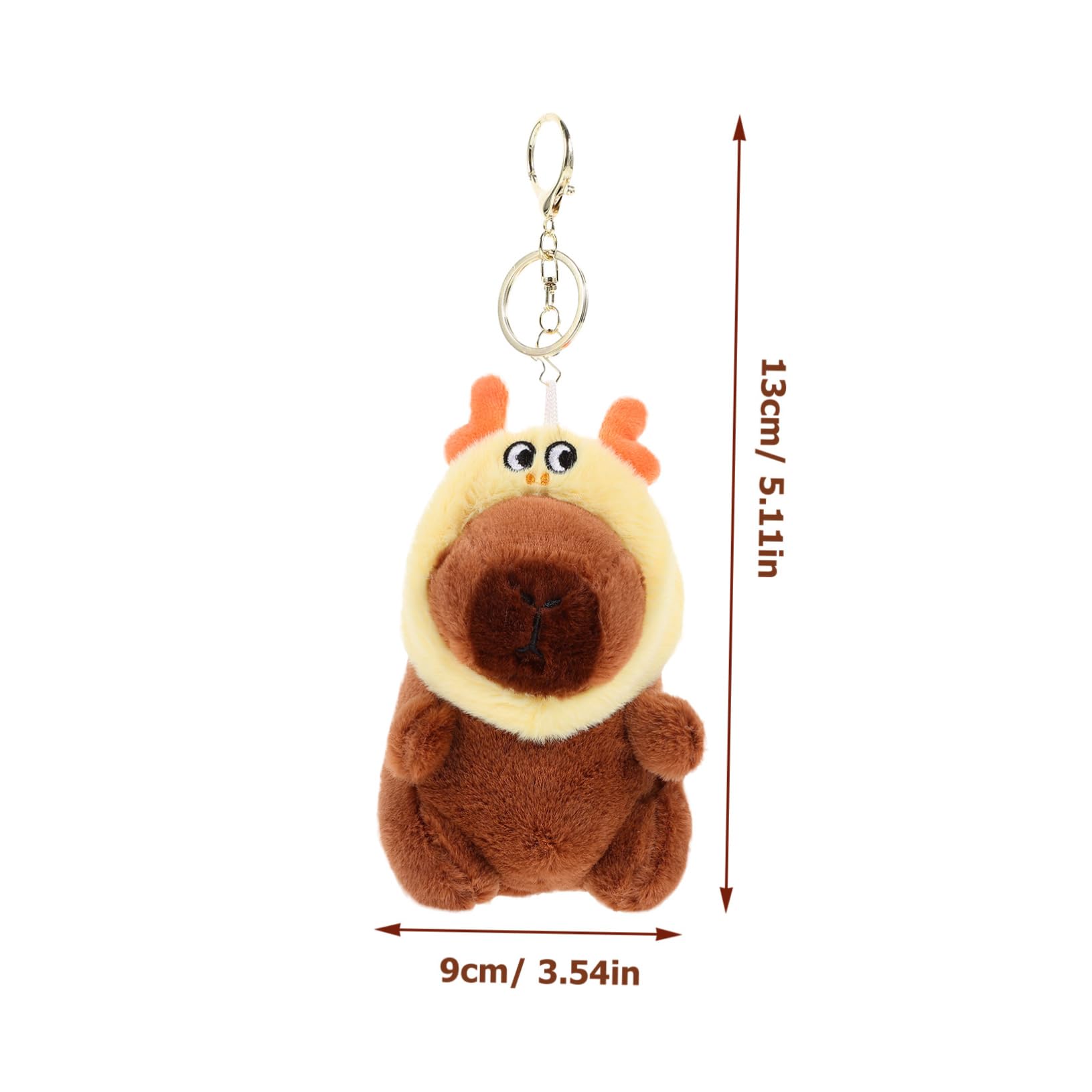 SUPVOX Cute Capybara Plush Keychain with Hat Adorable Animal Backpack Pendant and Purse Hanging Ornament Party Favor