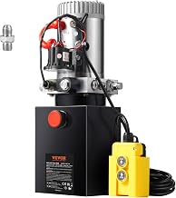 VEVOR Hydraulic Pump, 4 Quart Hydraulic Power Unit, Single Acting Dump Trailer Pump, 0.91 GPM Flow Rate, 3200 PSI Max Relief Pressure, DC 12V Hydraulic Pump for Dump Trailer Car Lifting