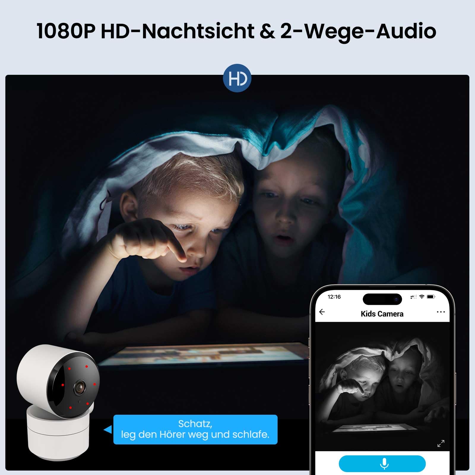 AMOROM WLAN Überwachungskamera Innen 360°, KI-Kamera Überwachung mit Benutzerdefinierte Szenariowarnungen(Reduzieren Sie Fehlalarme), Funktioniert mit Alexa, 2,4G WiFi, 4 Stück