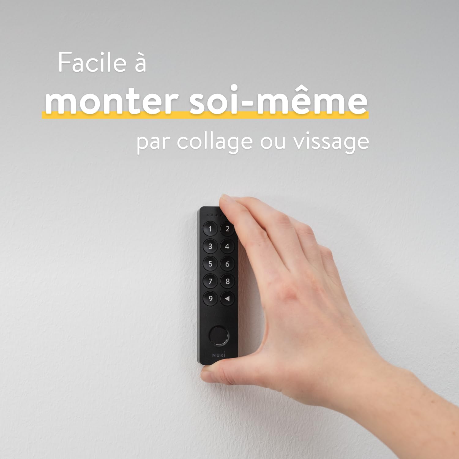 Nuki Keypad 2, Ouverture rapide et confortable de la porte par code ou empreinte digitale, accessoire parfait pour Nuki Smart Lock, Bluetooth