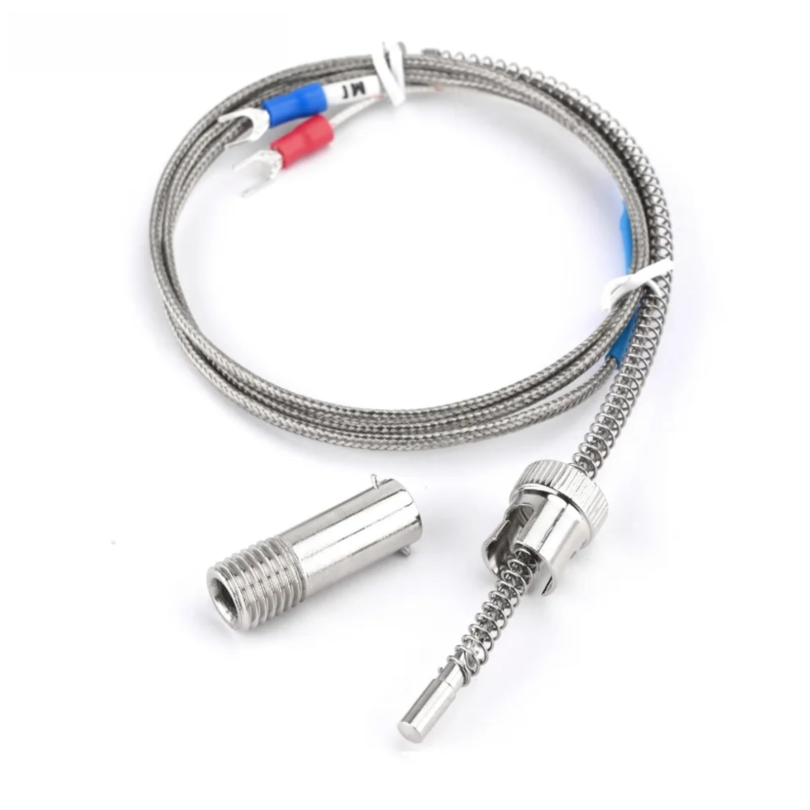 1PCS Sonda termopar M12 K 1/2/3/4/5m 0-600 E Tipo Roscada(K 2 m)