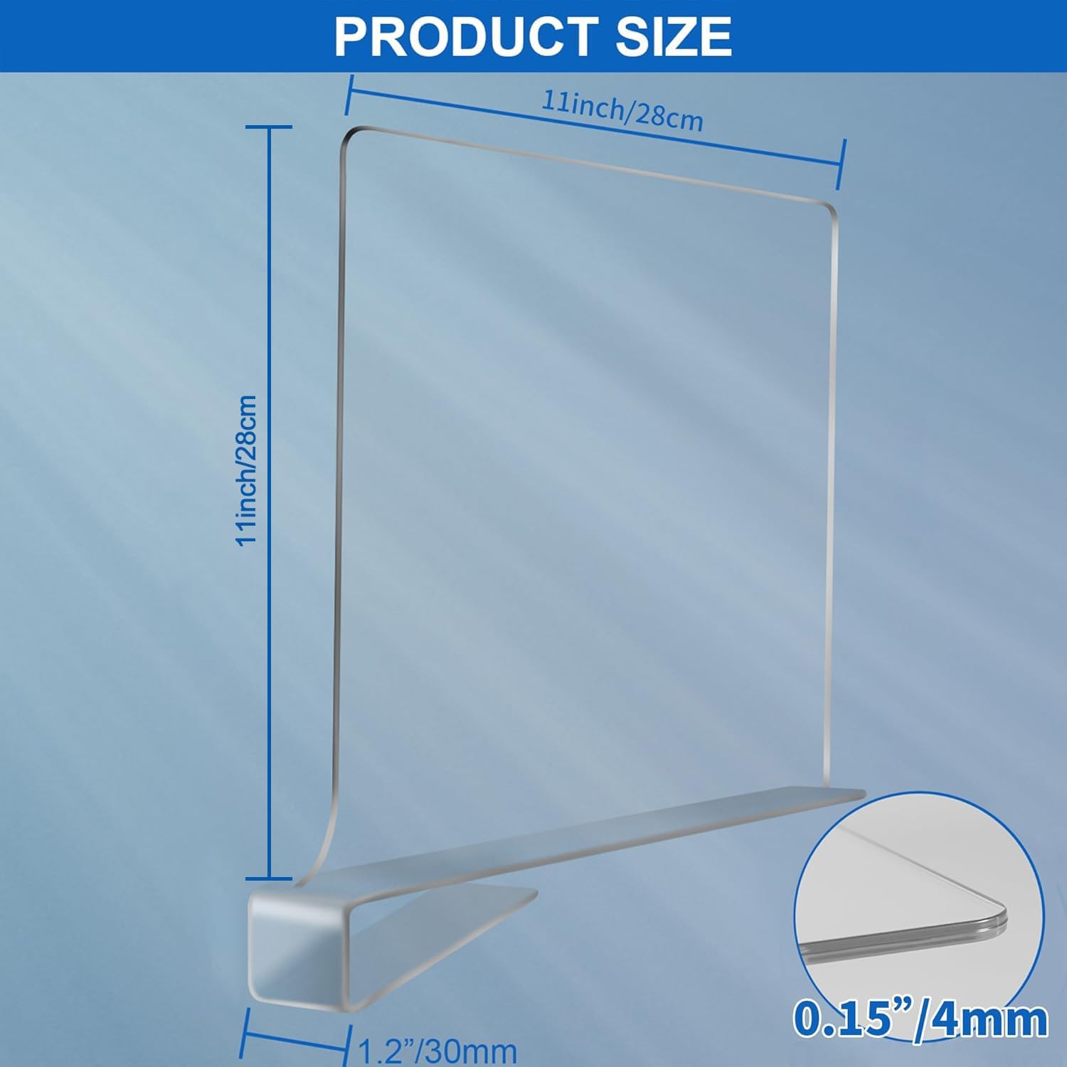 11 inches tall [extra tall version] shelf dividers for closet organization and storage, 10 pack purse organizer for closet acrylic bookshelf for organization, perfect for sweater shirts handbags clear (12 inches tall, higher style) 10pack