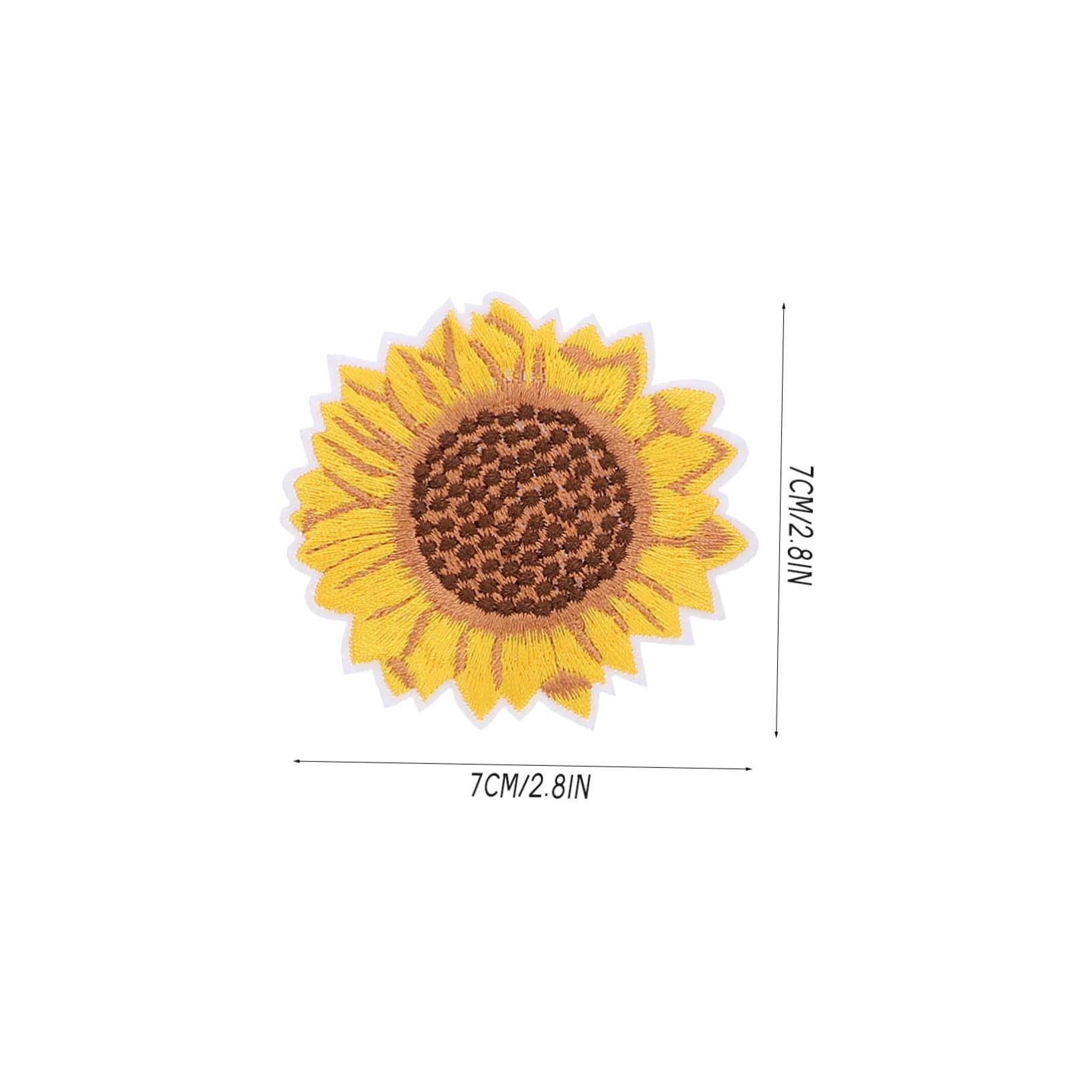 THETAG 23 mini toppe termoadesive a forma di girasole – Toppe ricamate da stirare con calore o cucito, adesivi fai da te