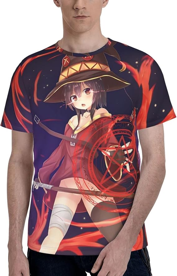 Amazon Co Jp めぐみん 2 メンズ半袖フルtシャツ インナーシャツ トップシャツ カジュアル半袖 トレーナー 夏 プルオーバー クルーネックtシャツ カップル Tシャツ 両面プリント ファッション