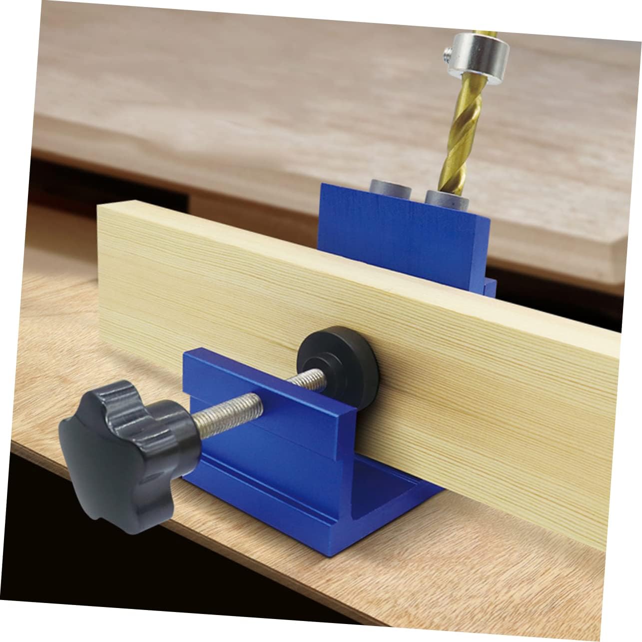 Generic Pocket Hole Dowel Jig Kit for Woodworking with Construction for Furniture Splicing Compatible with Wood Thickness