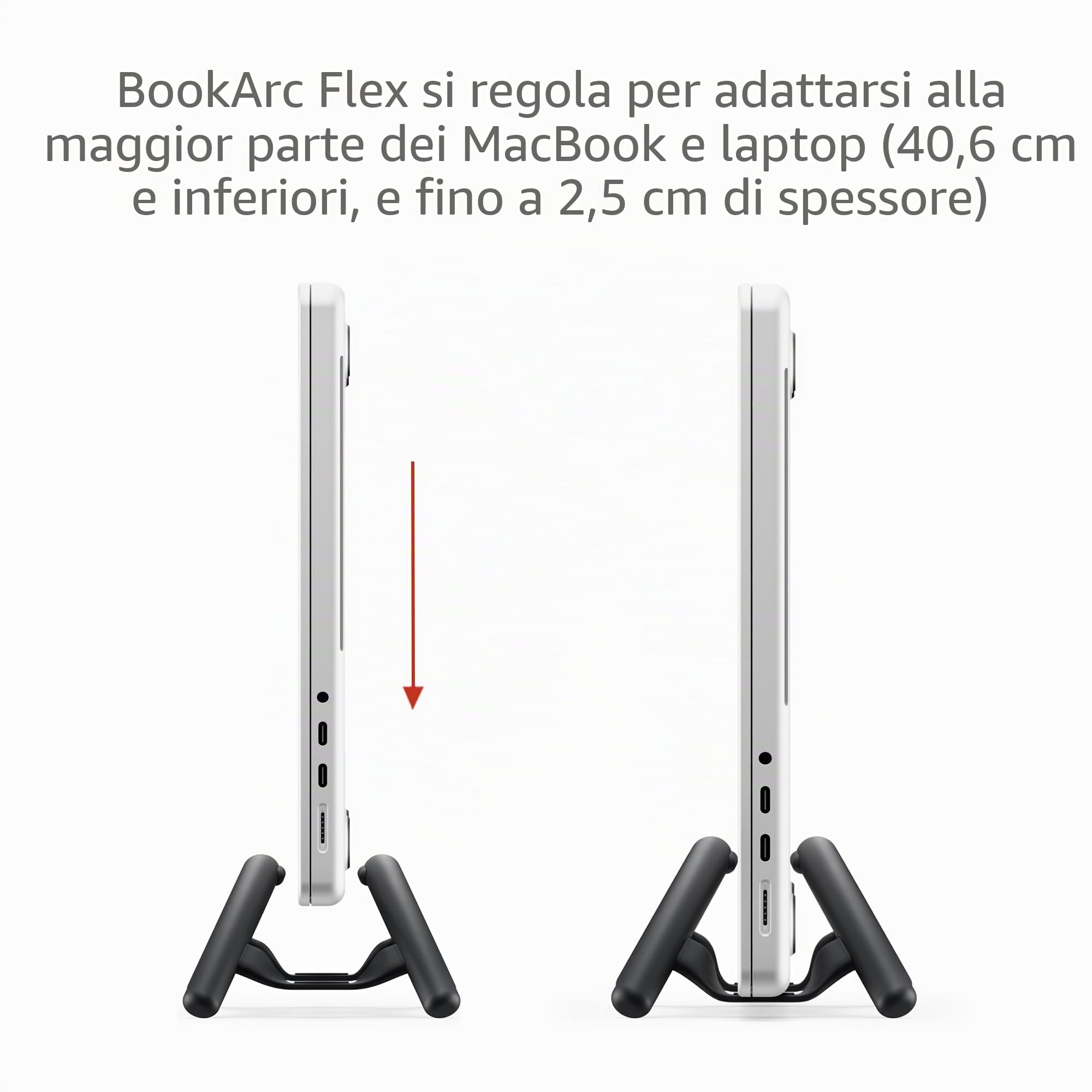Twelve South BookArc Flex, Ständer per MacBook, Notebook, bianco