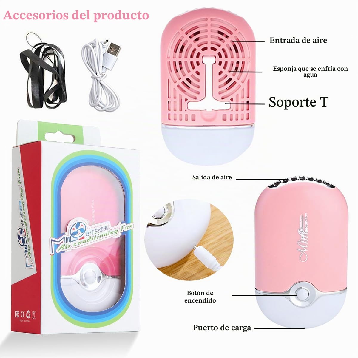 Kit de Extensión de Pestañas USB Ventilador de Aire Acondicionado Cepillos de Pestañas Micro Aplicadores Soporte de Pegamento Espejo Parches para Pestañas Cinta Almohadillas de Silicona Pinzas