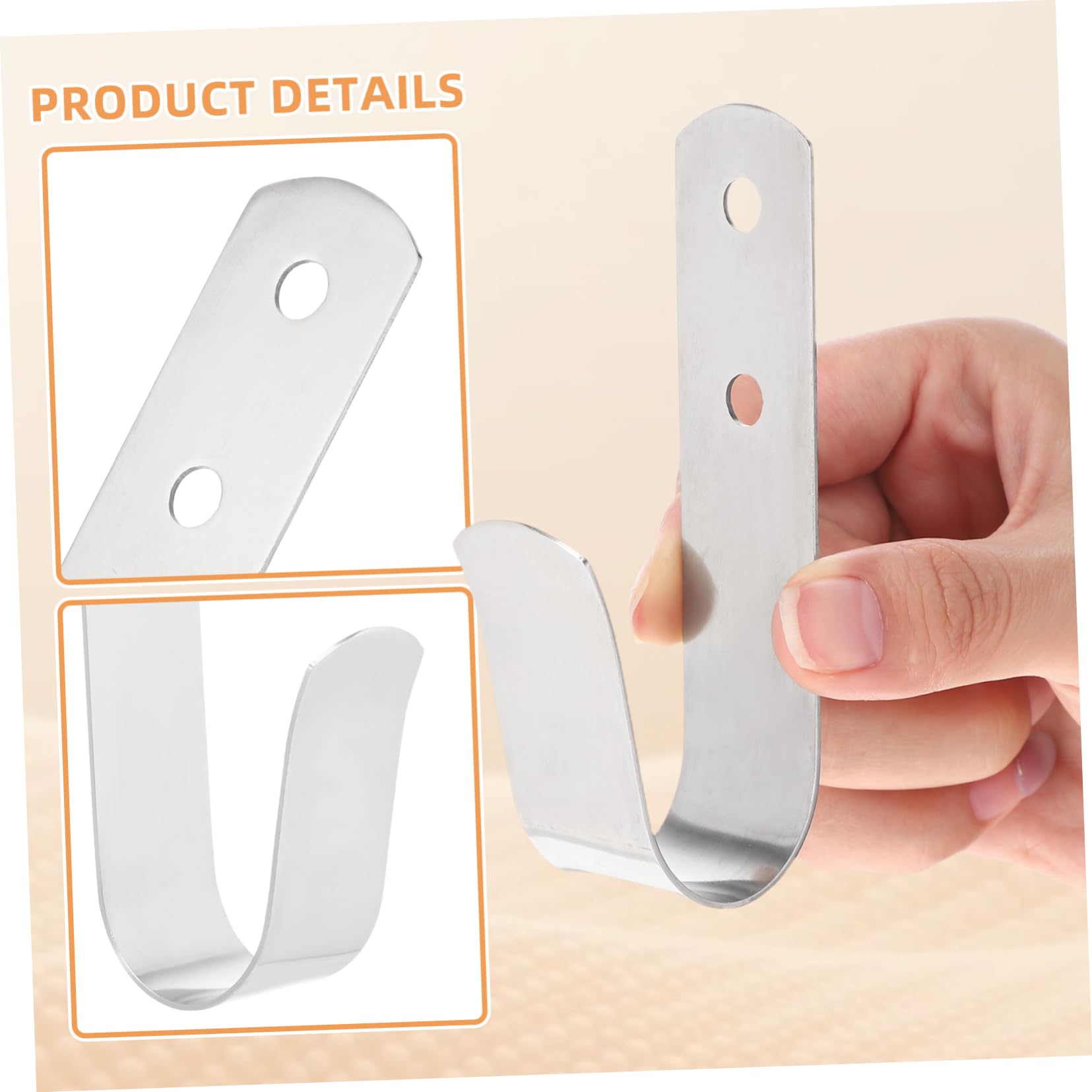 UPKOCH 4 Piezas Soporte Inoxidable para Colgador Práctico para y Diseño y Resistente para Organización de Toallas y Accesorios de Piscina