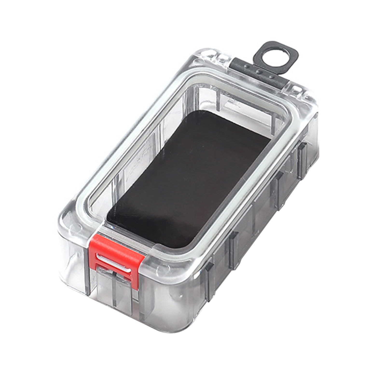Yrohgkpn Black Red Tackle Storage Box Portable Fishing Lure Tackle Organizers Fishing Water Resistant Box