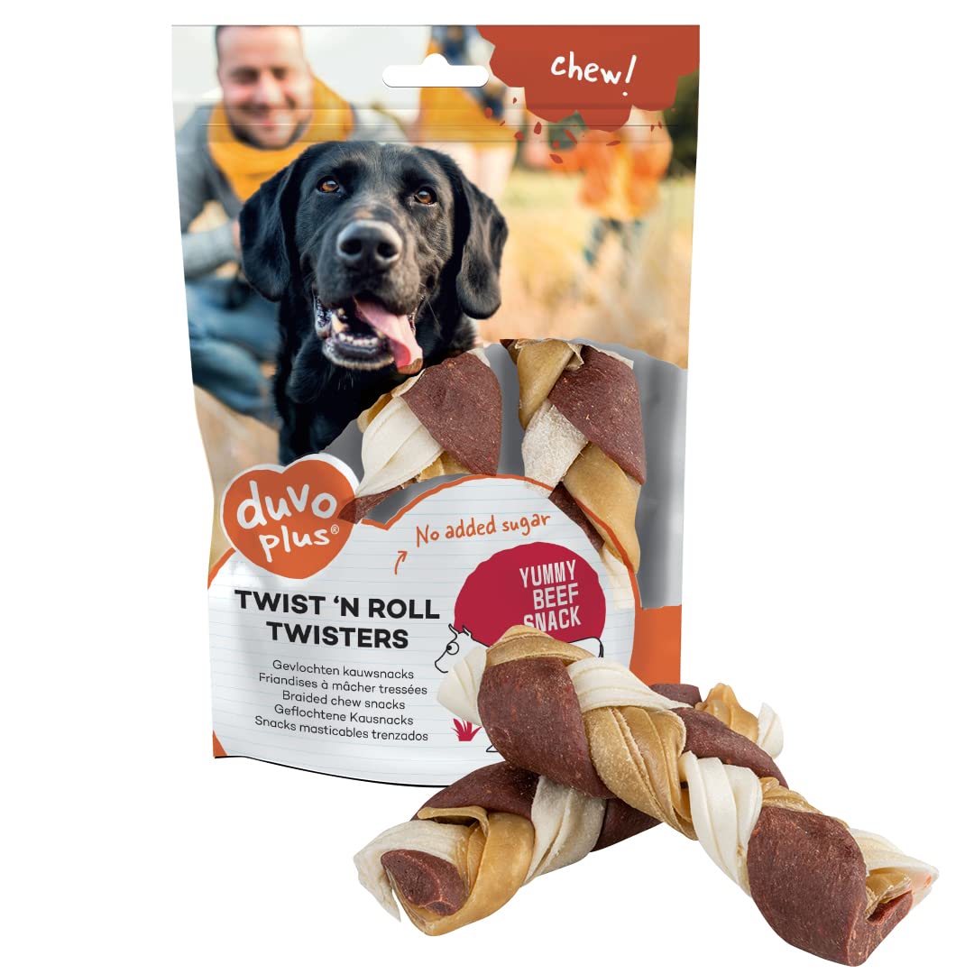 duvoplus Duvo Twist'N Roll Twisters Beef 25cm - S - 3Pcs / 12.5cm-L-2Pcs