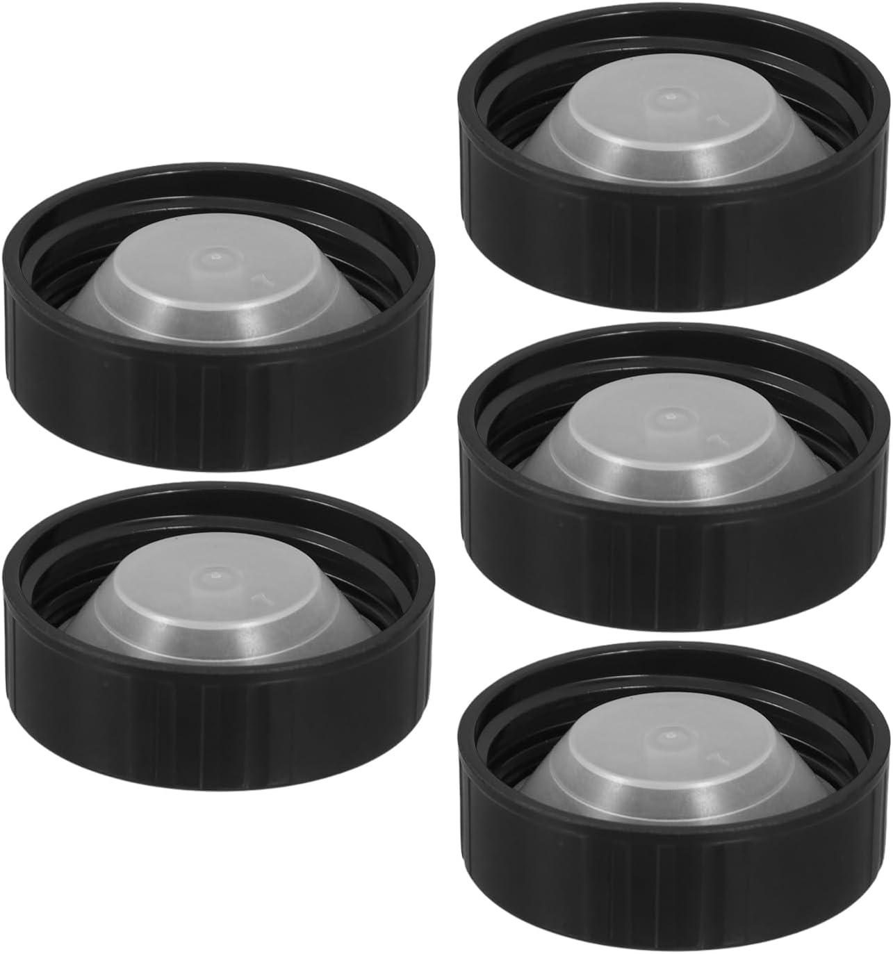38mm Gallon Growler Caps, 5pcs Plastic Screw Lids for Glass Jugs & Bottles, Reusable Water Jug Cap Fits 1/2 & 1 Gallon Brewing, Beer, Wine Containers