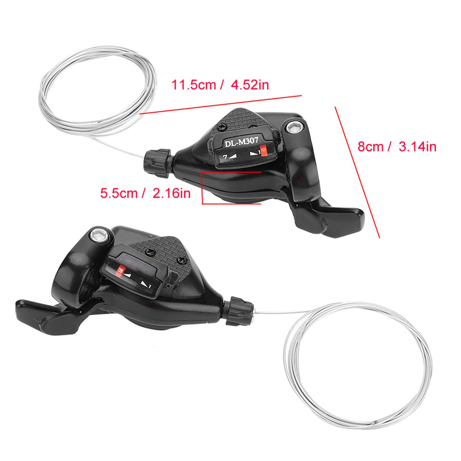 BuyWeek Fahrrad Schalthebel 3 x 7 Gang, 1 Paar Links Rechts Fahrrad Gangschaltung Schalthebel für Mountainbike Rennrad (3 x 7 Fach) Sport & Freizeit