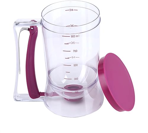 Dispensador de masa de 30.4 fl oz, dispensador de masa para panqueques, fácil de controlar, para magdalenas, panqueques
