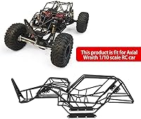 Vista 4 de Dilwe Marco de jaula enrollable para automóvil a control remoto, marco de metal, cubierta de chasis para Axial Wraith a escala 1/10