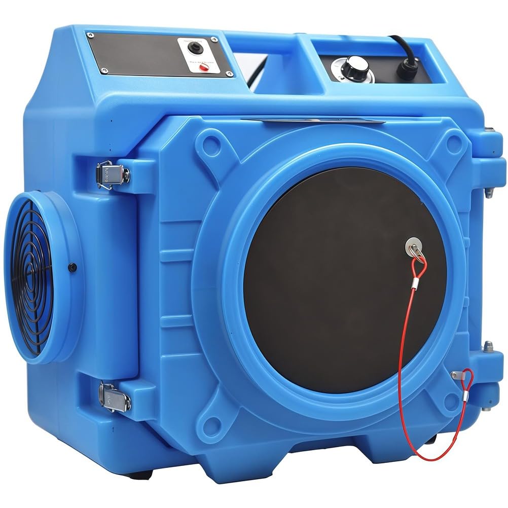 Depurador de aire con filtración de 3 etapas, máquina de aire de 550 CFM para uso industrial y comercial, equipo de restauración de daños por agua con filtro MERV-10 y HEPA