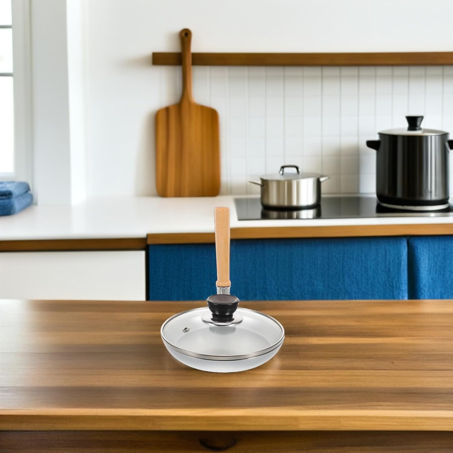 PRETYZOOM Nonstick Omelette Pan Egg Fryer with Vertical Handle for Pancakes Breakfast Cooking Sturdy Easy to Clean Kitchen Equipment