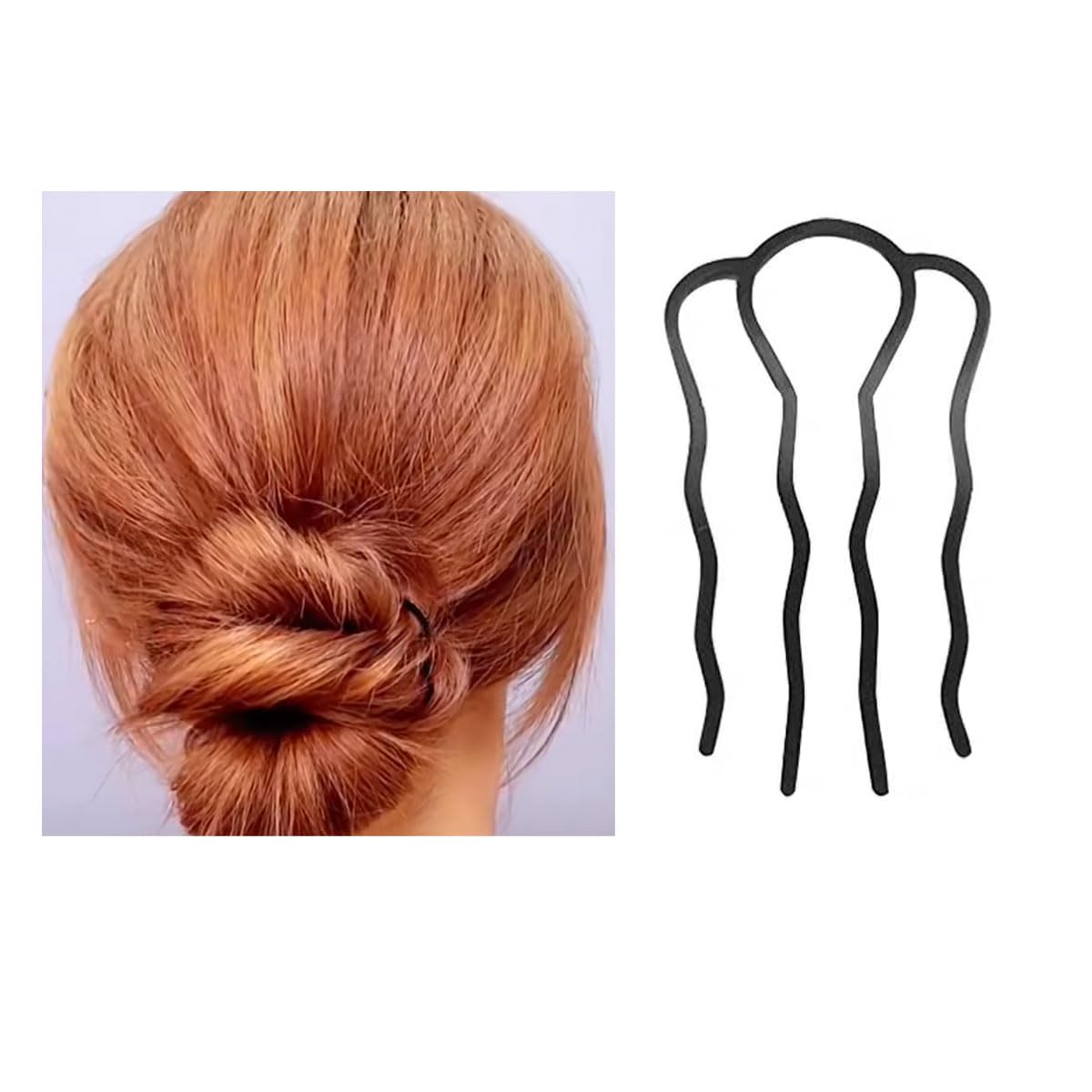 Amazon.com : 6 Piece Metal Hair Fork Clip Hair Side Combs  display picture 2