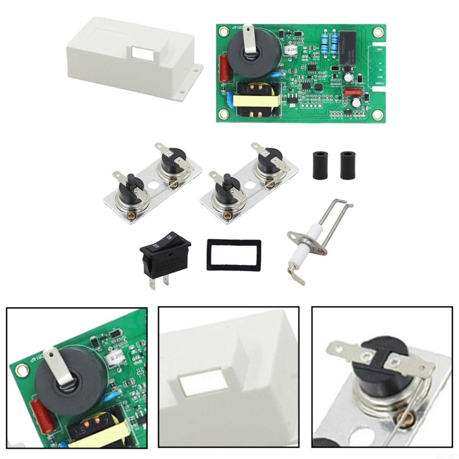 Set di ricambio per riscaldamento dell'acqua RV 5 in 1 con scheda di controllo 520814, termostato ed elettrodo di accensione per Suburban SW-4D SW-6D SW-10D 12 V per kit di riparazione camper
