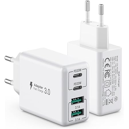 Caricatore USB C, Caricabatterie 20W 2-Pack Presa Type C Per IPhone 16/16 Pro/16 Pro Max/16 Plus/15/14/13/12/11/XS Max/XR/X, Alimentatore Rapido Carica Spain Ricarica Adattatore Muro Wsehnga - Foto 7