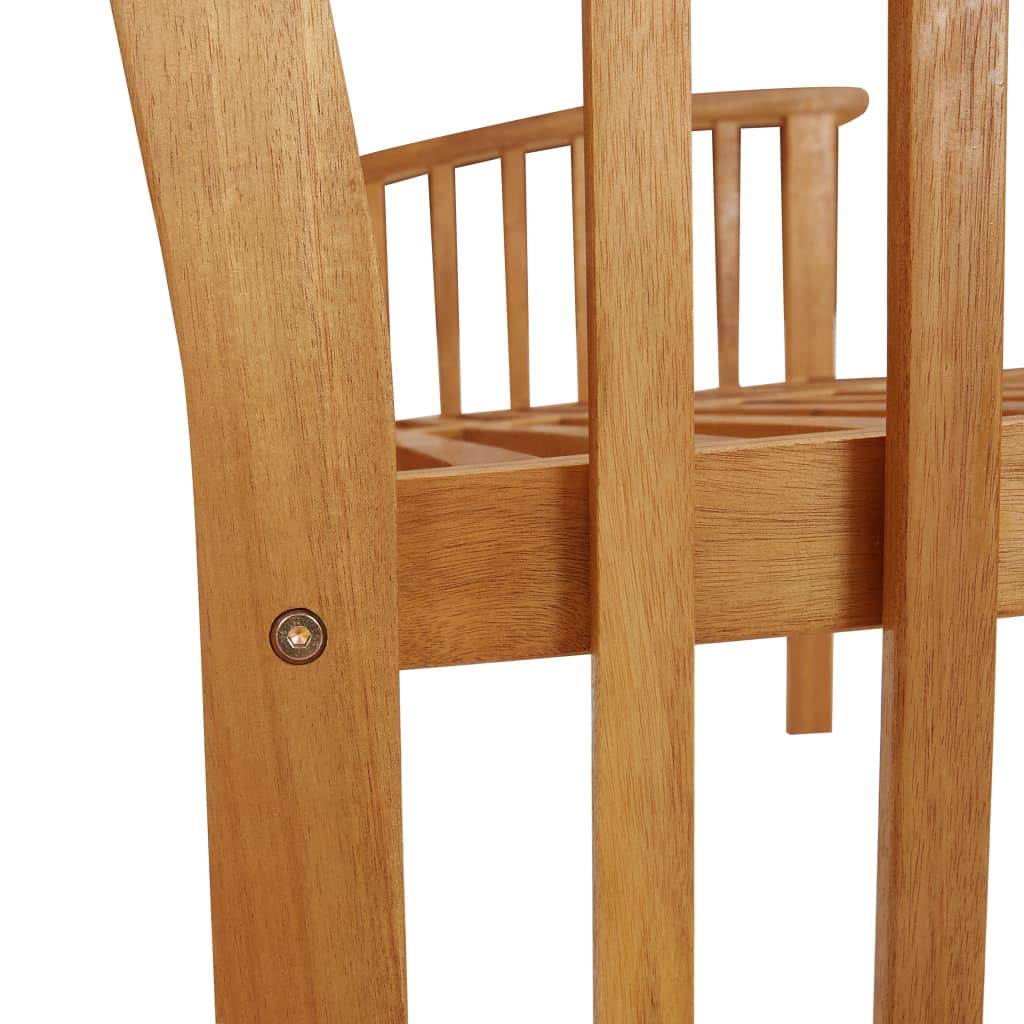 Ławka ogrodowa 119 cm, ławka parkowa, ławka ogrodowa, ławka drewniana, ławka parkowa, balkon, mebel tarasowy, ławka do siedzenia z oparciem i podłokietnikami, nadaje się do użytku wewnątrz i na zewnątrz, lite drewno akacjowe