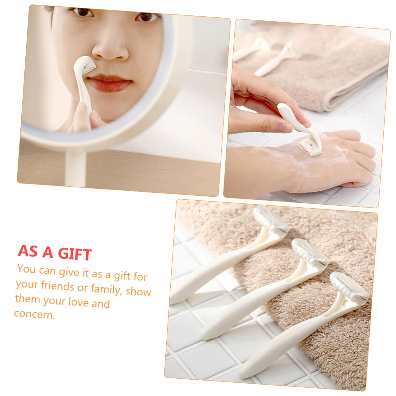 VICASKY Women's Hair Removal Shaver 3pcs Set for Bikini Leg Arm and Private Areas Portable and Easy to Use