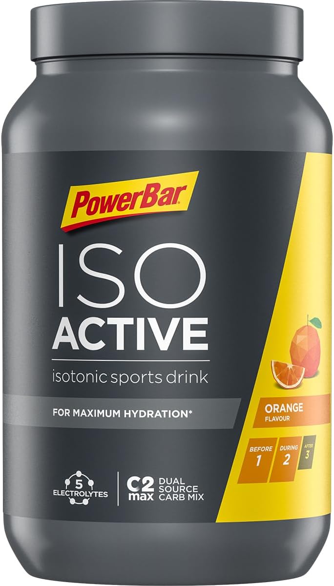 PowerBar Isoactive Orange 1320g - Isotonic Sports Drink - 5 Electrolytes + C2MAX