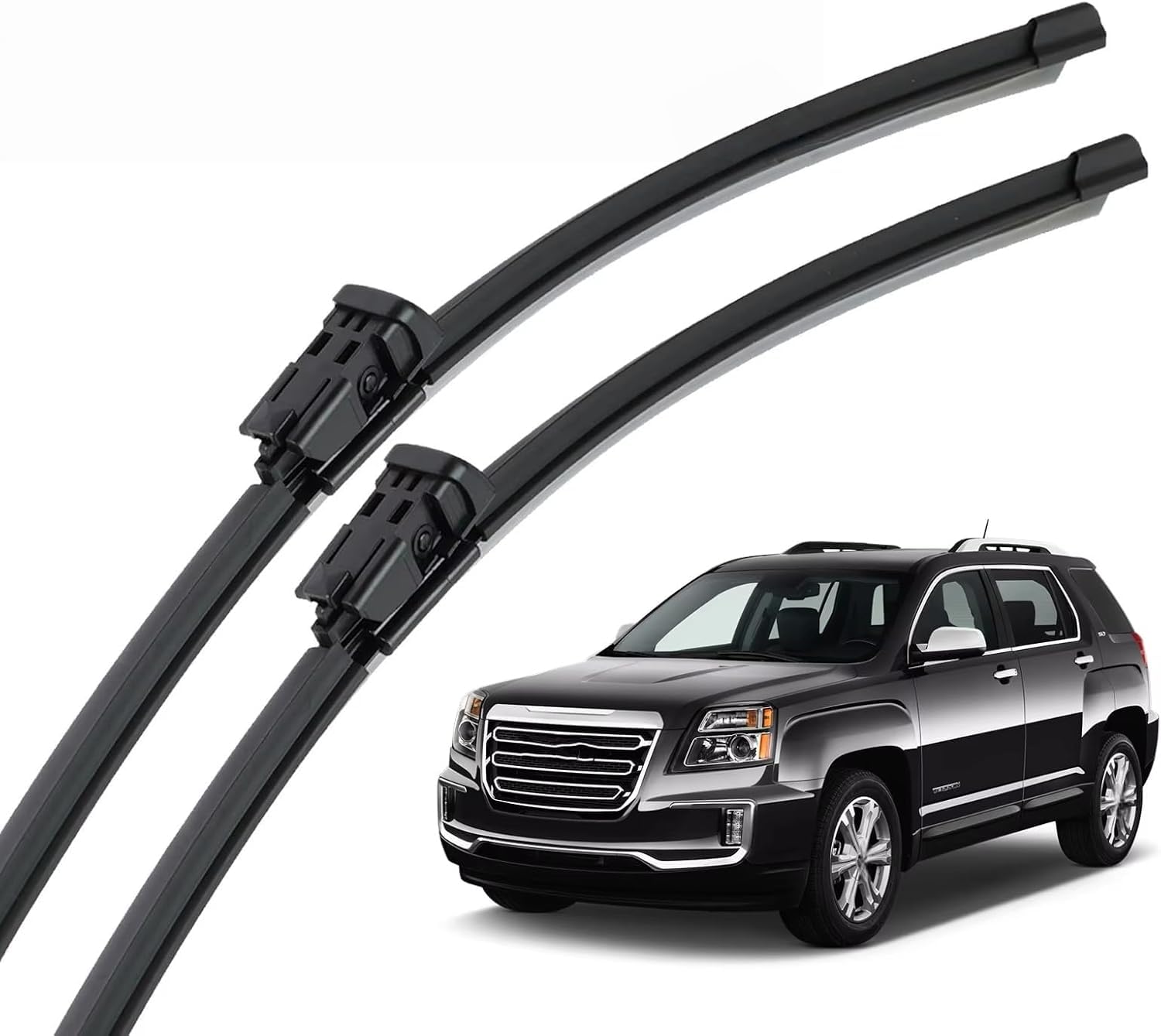 liufangfc Front Windscreen Beam Wipers for GMC Terrain MK1 2010-2017 24"+17", Set of 2 Replacement Blades with Pre-assembled Adapter, Only for Right-Hand Drive (UK)