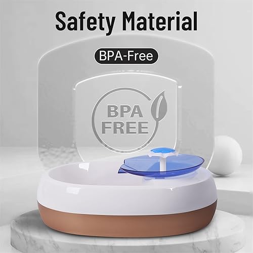 Miniatura 5 de Dispensador de agua para perros o gatos, fuente de bebida para perros de 81 onzas con 3 filtros lavables, dispensador de tazón de agua antiderrames