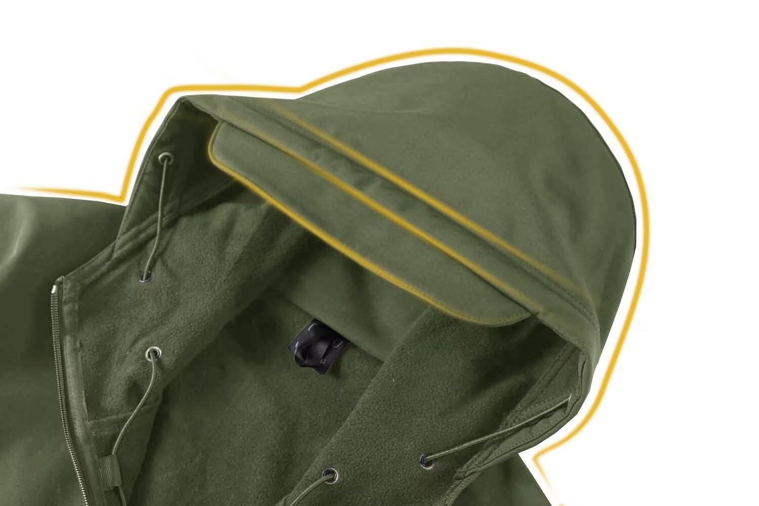 KEFITEVD Uomini Impermeabile Tattico Pile Giacche Giacca Combattimento Soft Shell Impermeabile Con Cappuccio Pieghevole Rimovibile