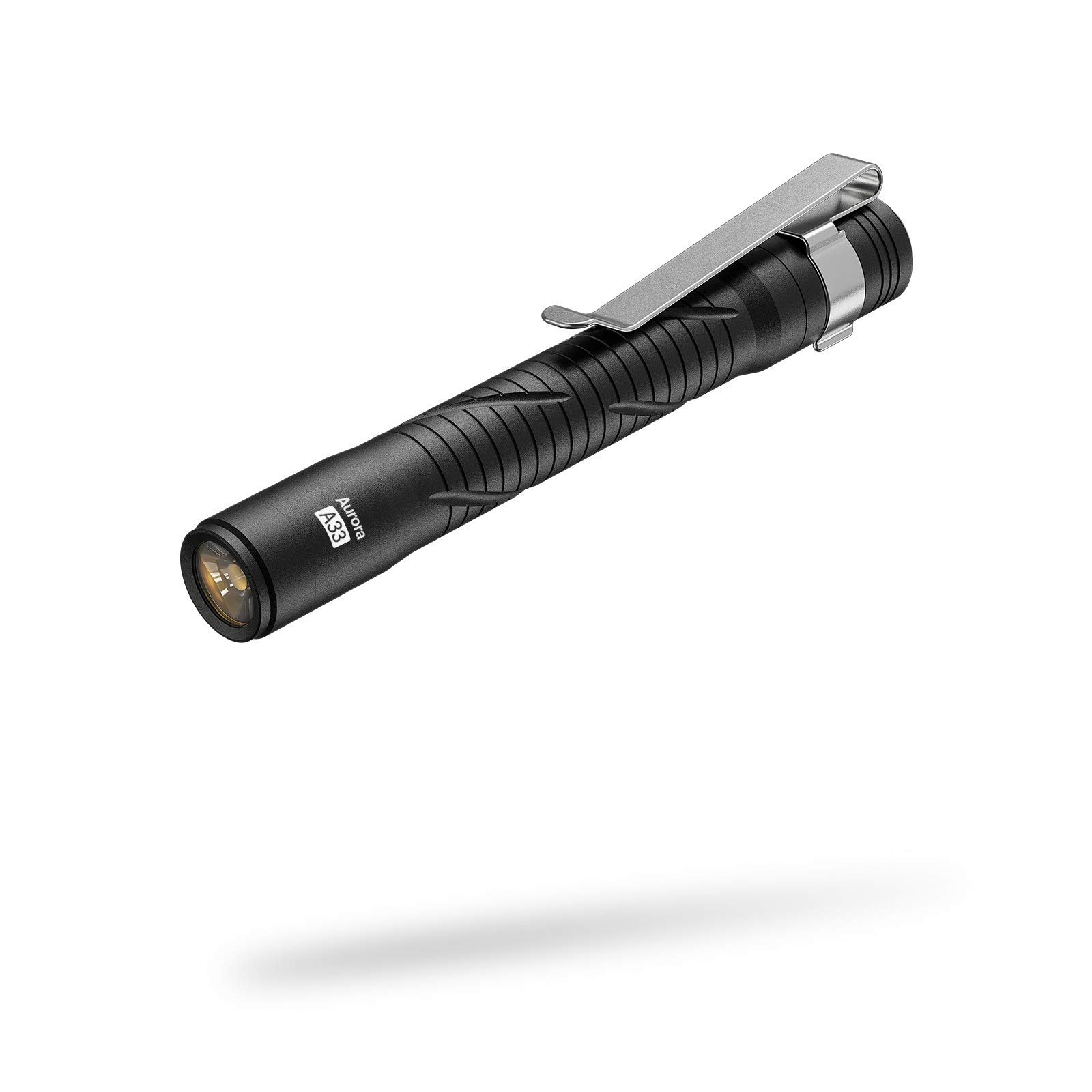 Aurora A33 Nichia LED Penlight, Max 180 Lumen, 3 Mode, Built-in 600mAh Battery, Type-C Rechargeable, Extra Long Use Time, Medical Flashlight for Nurses Doctors Emergencies Outdoor(Black)