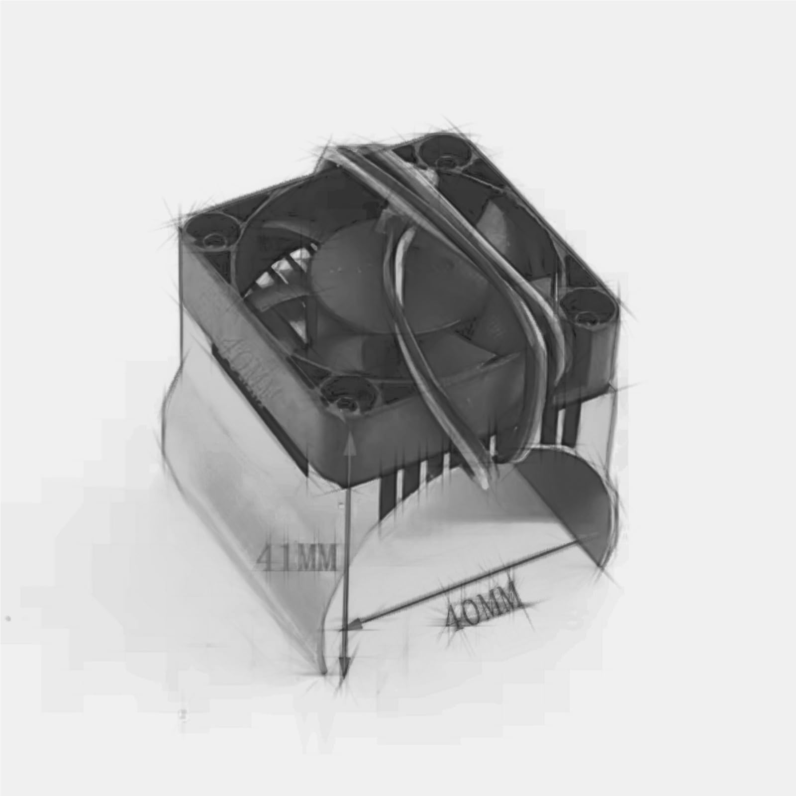 Dla Traxxas Dla Kraton Dla Talion Dla Typhon Dla E-Revo Dla E-Maxx Dla Summit Dla Arrma 1/10 1/8 Radiator Silnika Wentylator 42Mm Samochód RC Części Naprawa Blackblack