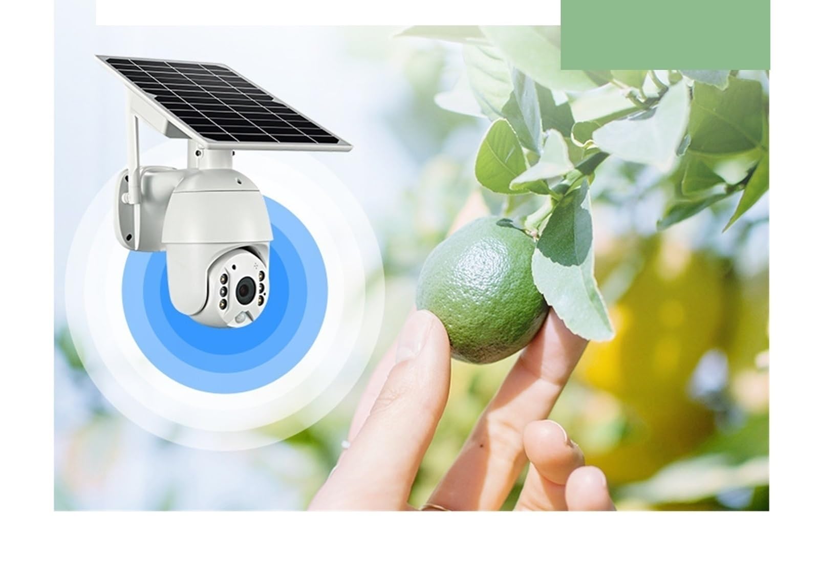 cámara de seguridad gran angular, Cámara Solar, Cámara De Vigilancia Solar Al Aire Libre Inalámbrica De La Cámara De Red WIF De La Visión Nocturna De HD 4G con diseño de amplificador de señal ( Color