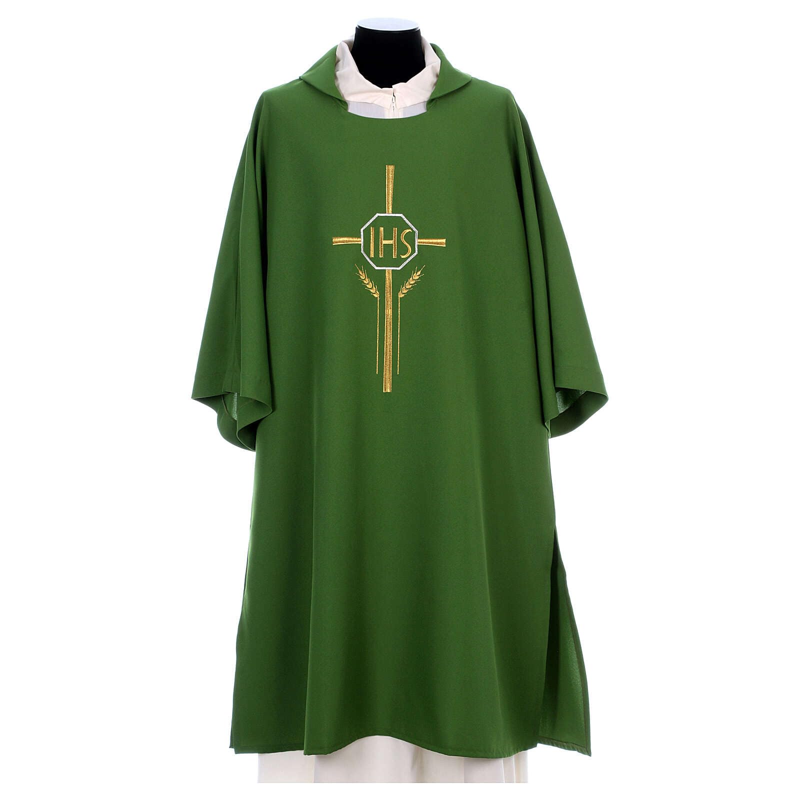 Holyart Dalmatica 100% poliestere croce spighe IHS