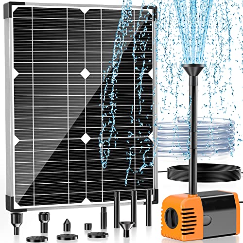 POPOSOAP 20W Solar Water Pump - 320GPH, 7 Sprayers