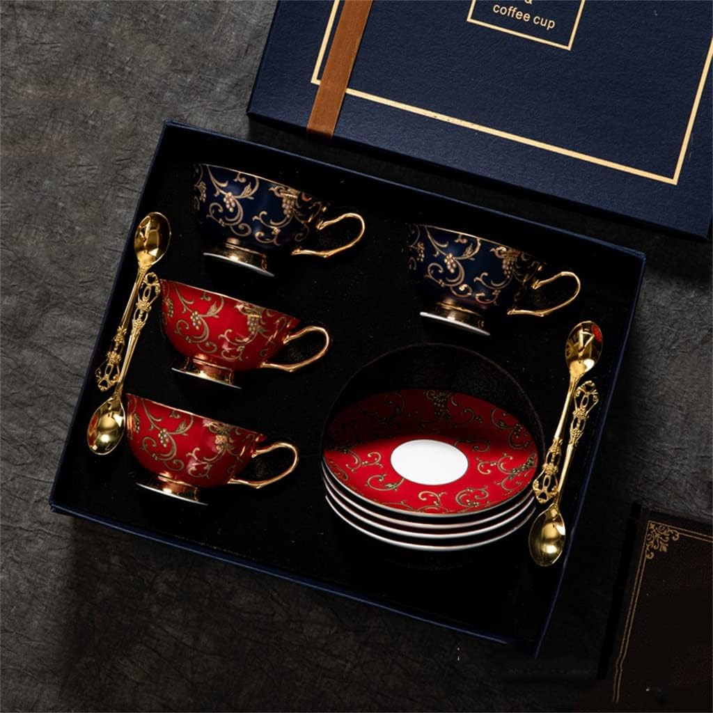 Coffee Cup European Bone Porcelain Couple Cup Plate Retro English Afternoon Tea Set