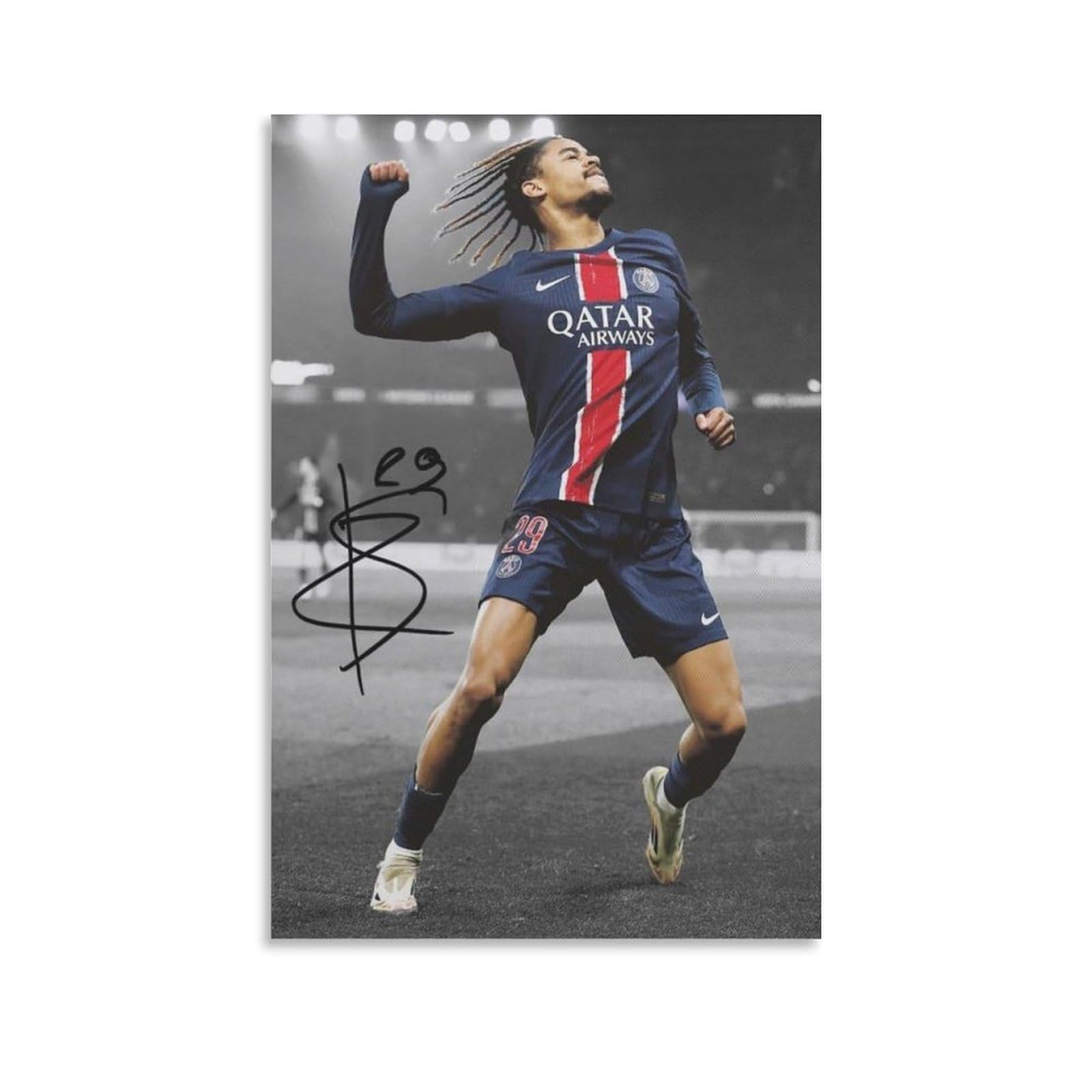 ASUIU Bradley Barcola Canvas Poster Artworks Canvas Poster Wall Art Prints Home Modern Decor 20x30inch(50x75cm)