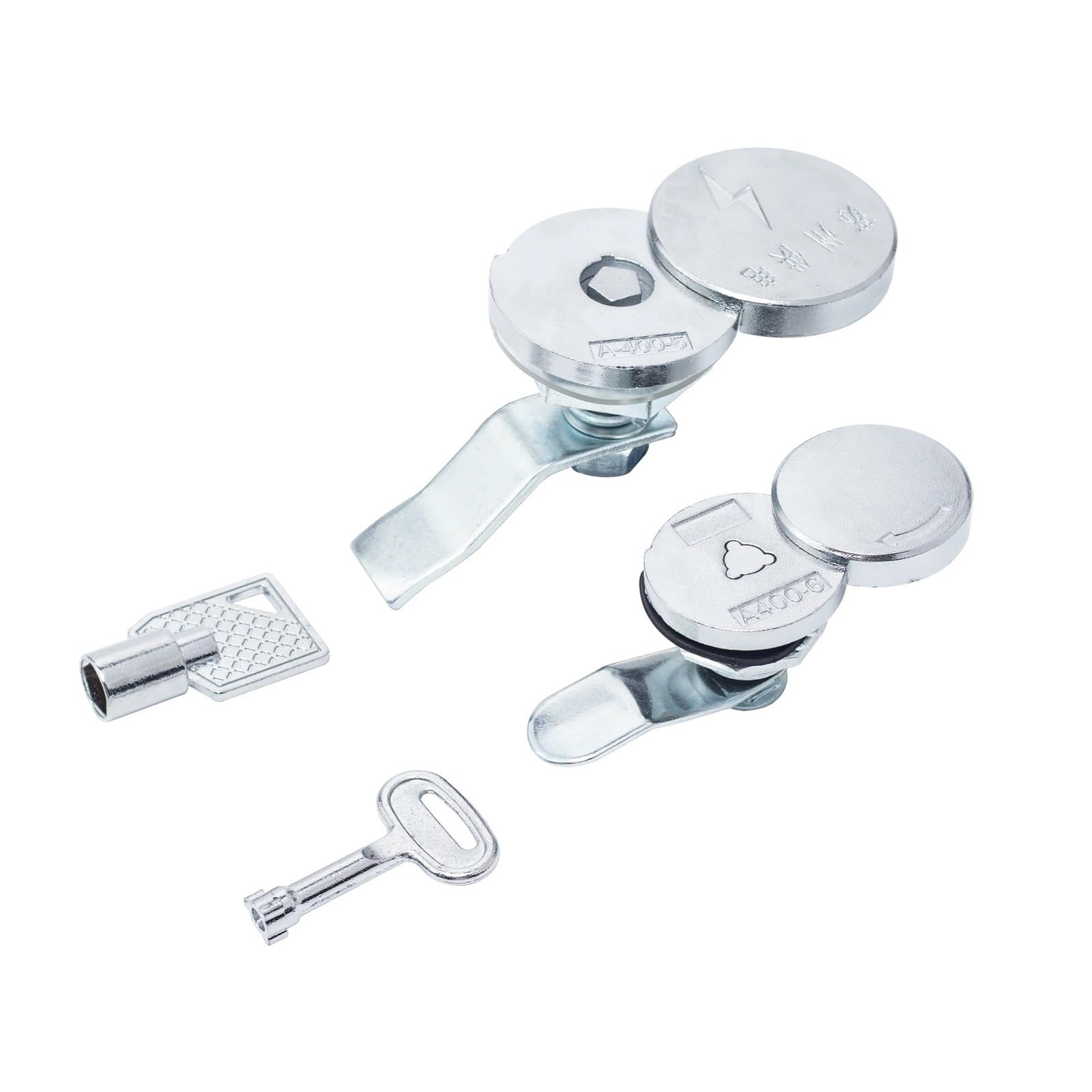 Poasdjdc Zinc Alloy Cam Locks A400 Lock Electrical Distribution Circular Outdoor Rotating Tongue A400-5 A40-8(A400-5)